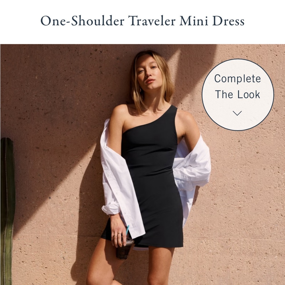 Abercrombie & Fitch One-Shoulder Mini Dress in Black